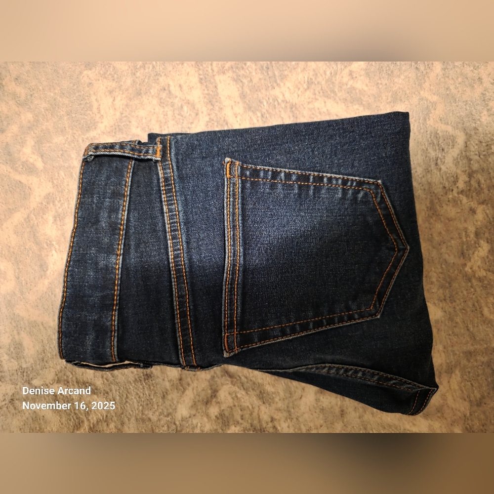 Topshop Dark Blue Straight Leg Jeans